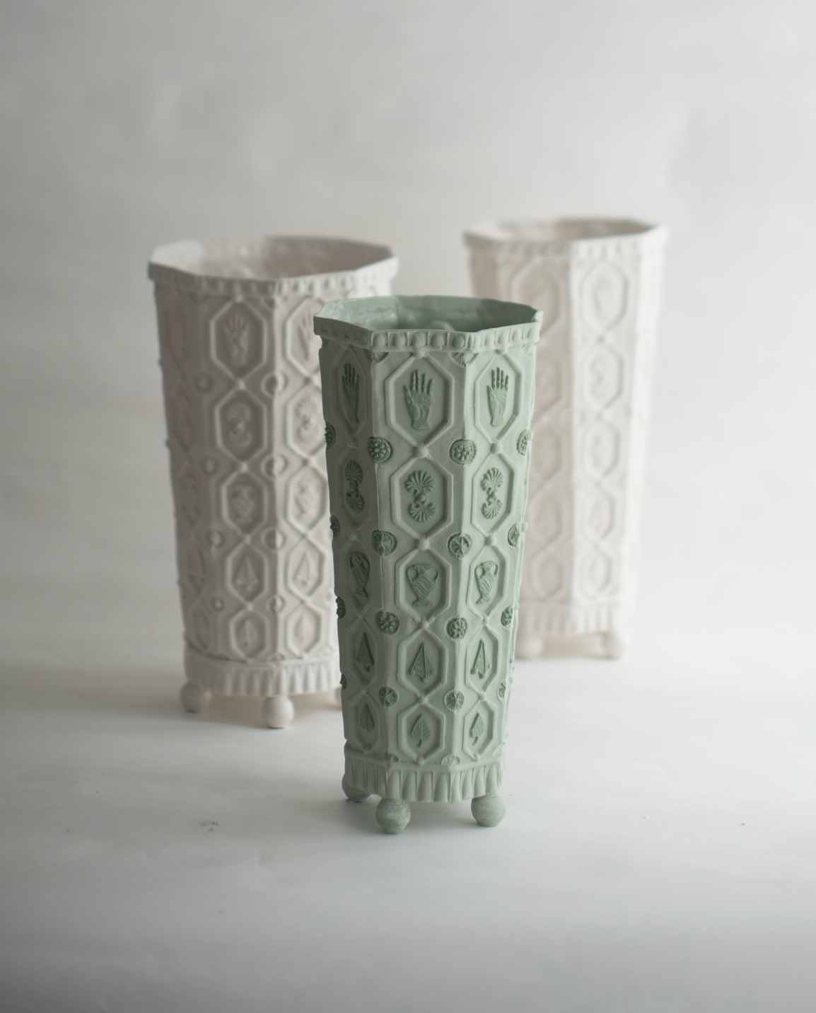 The Artist's Tour vase in coloured porcelain