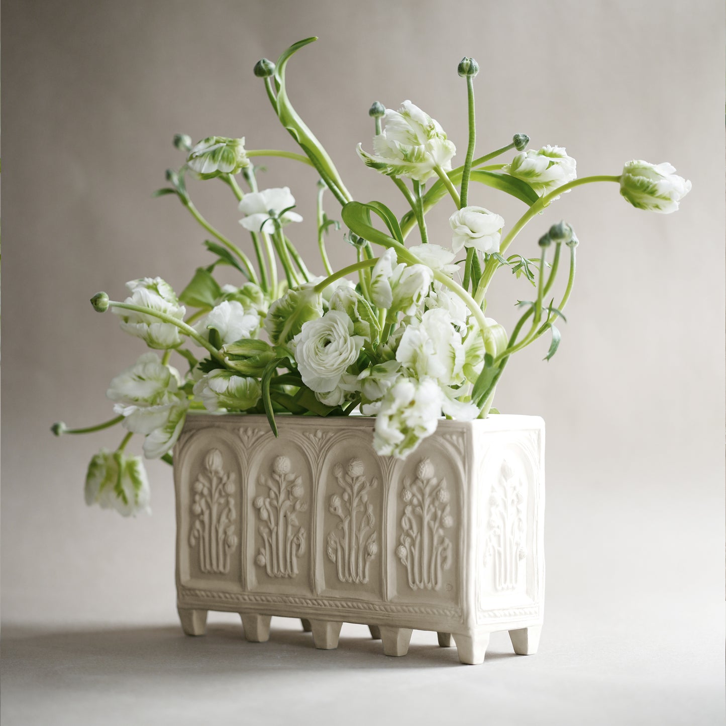 cara bauermeister unglazed floral folly flower brick