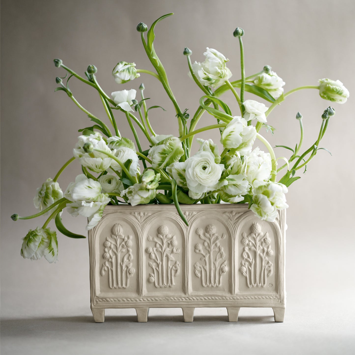 cara bauermeister unglazed floral folly flower brick