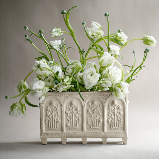cara bauermeister unglazed floral folly flower brick