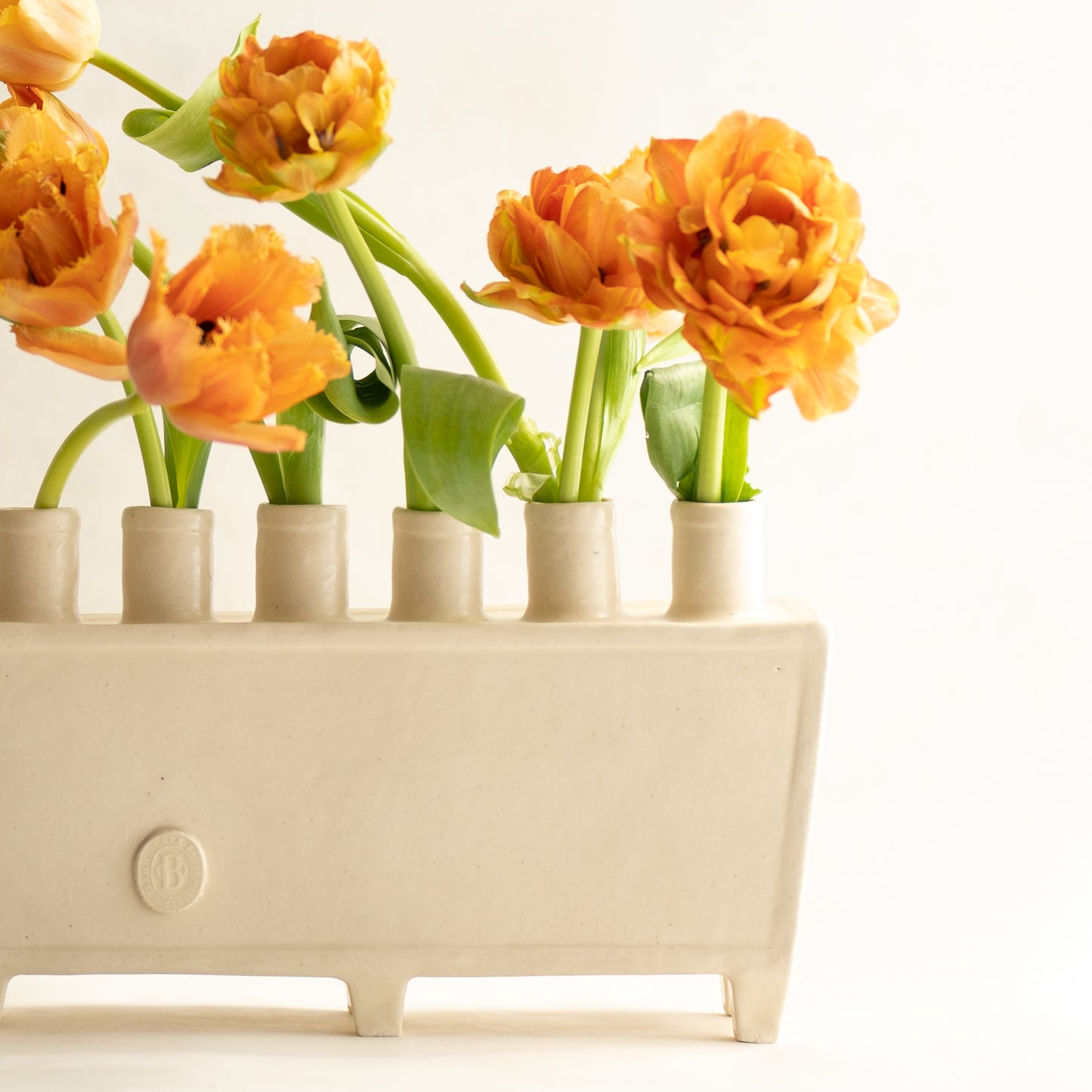 cara bauermeister ceramics perennial collection chalk tulipiere