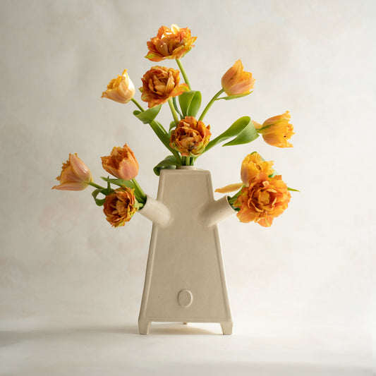 cara bauermeister ceramics perennial collection mill vase  tulipiere