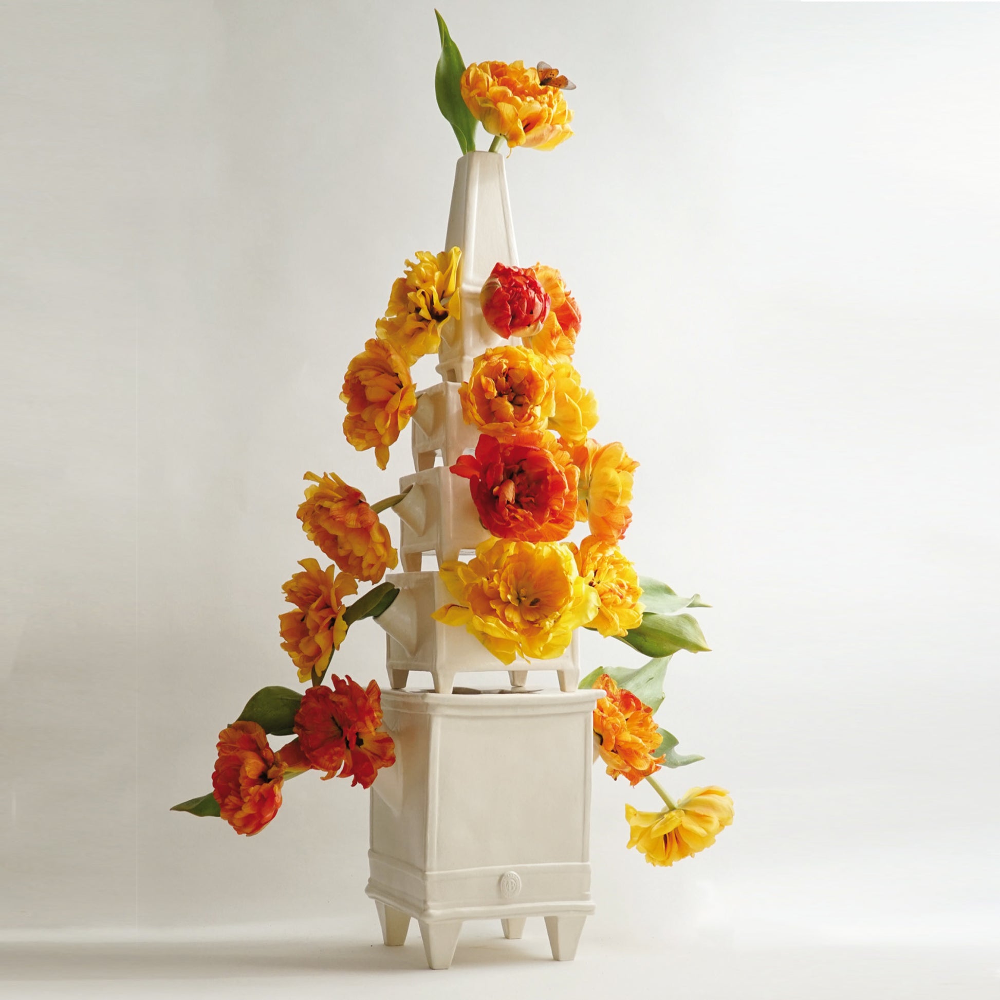 cara bauermeister ceramics perennial collection 5-tier tulipiere