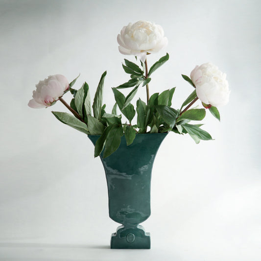 cara bauermeister verdant green porcelain vase