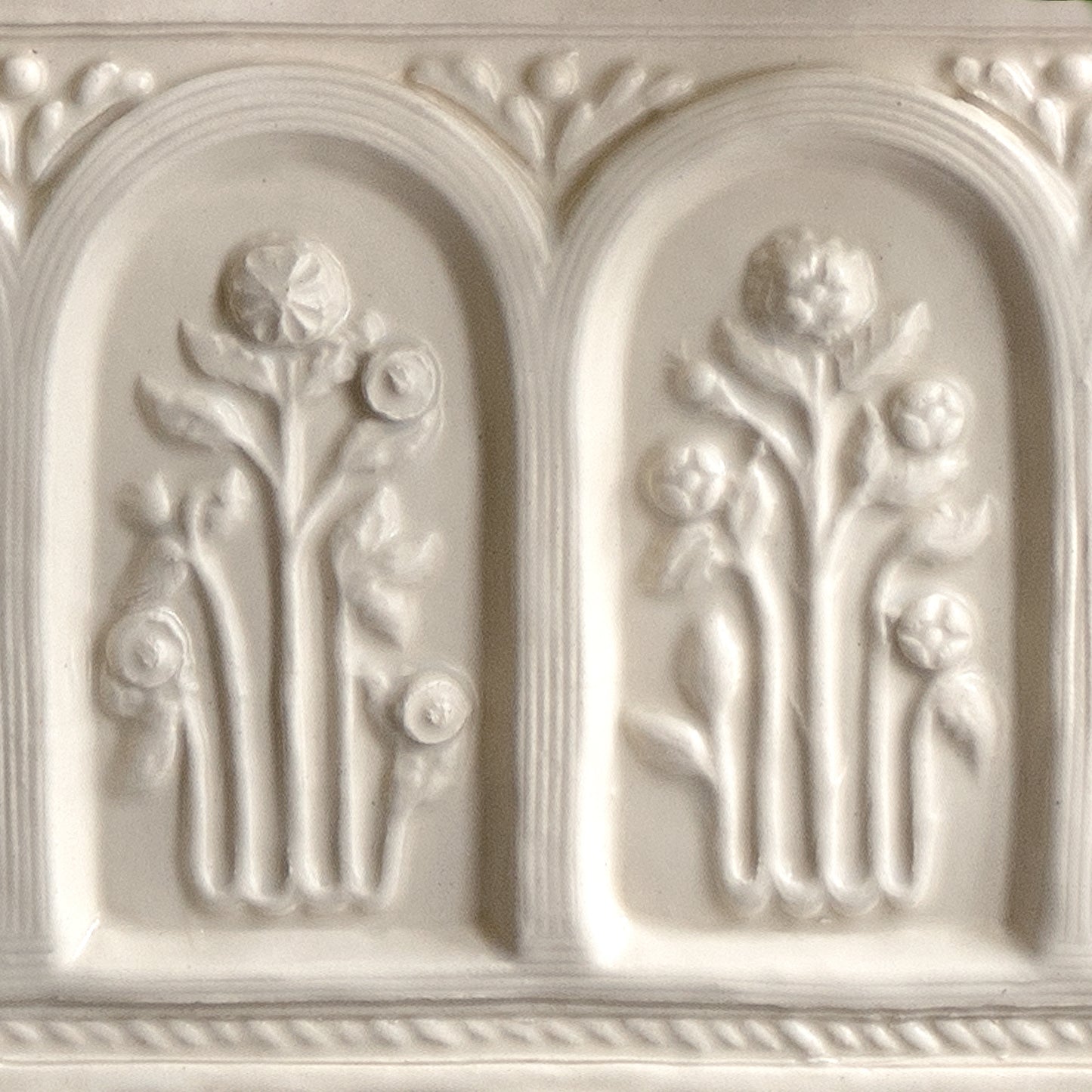 The Floral Folly Obelisk in Glazed or Unglazed Cream Stoneware