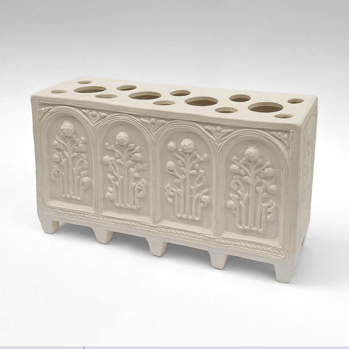 cara bauermeister unglazed floral folly flower brick