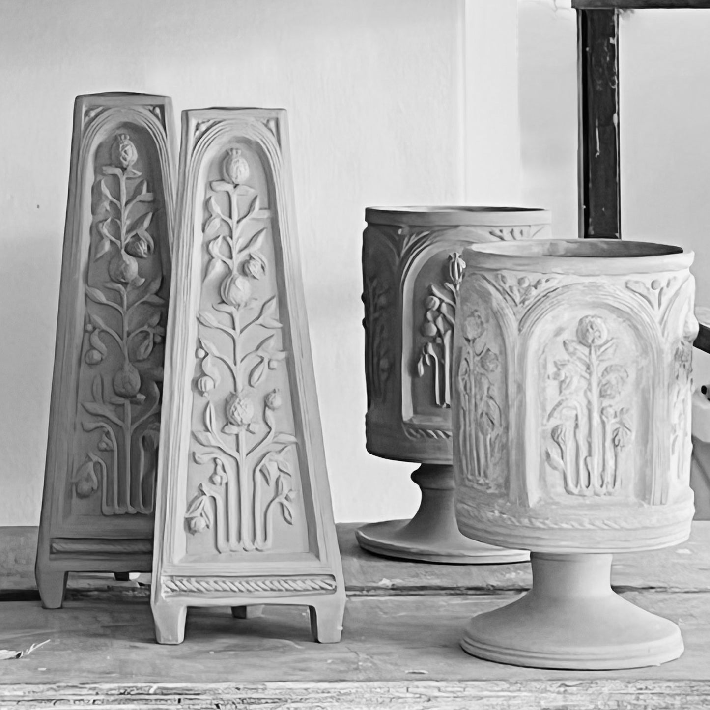 The Unglazed Floral Folly Urn