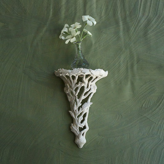 Cara Bauermeister briar sconce stoneware hand carved